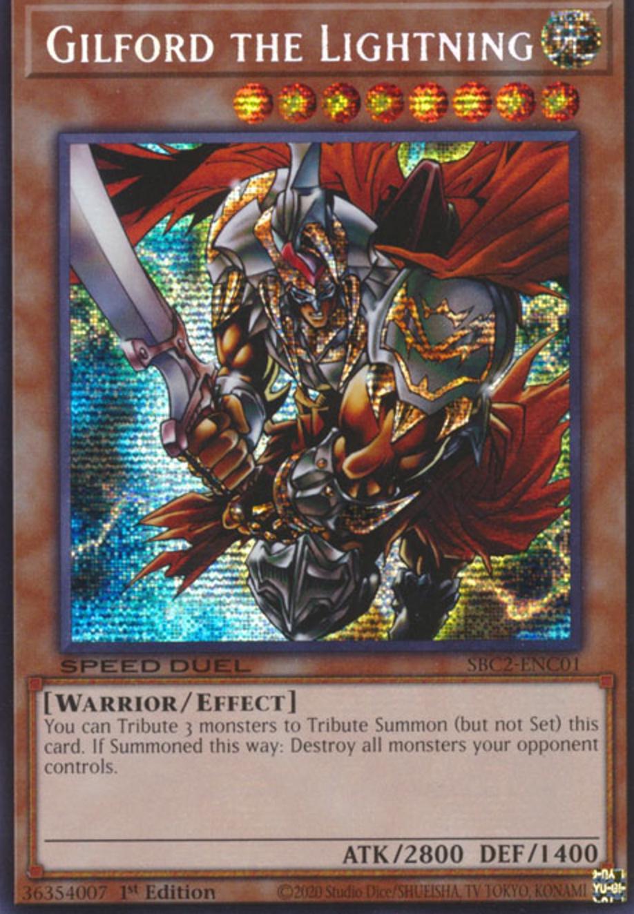 Gilford the Lightning [Prismatic Secret Rare] SBC2-ENC01 YuGiOh Speed Duel: Battle City Finals