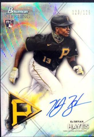 Ke'Bryan Hayes [Wave Refractor] #BSRA-KH Baseball Cards 2021 Bowman Sterling Rookie Autographs