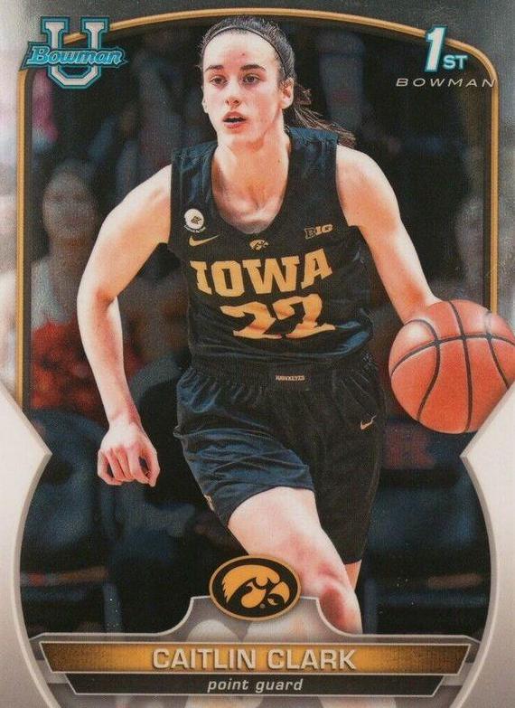 Caitlin Clark #50 Basketball Cards 2022 Bowman Chrome University