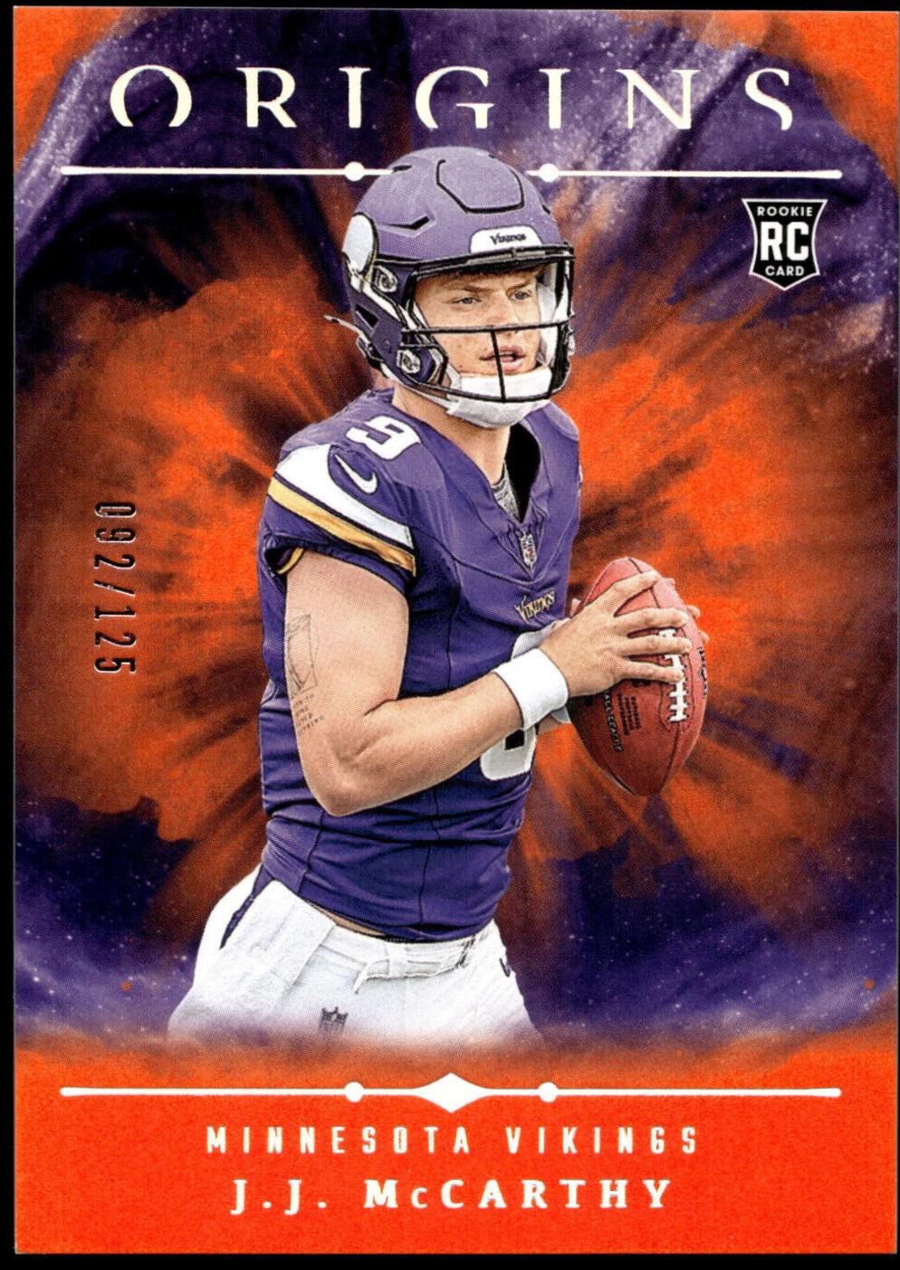 J.J. McCarthy [Orange] 103 Prices 2024 Panini Origins Football Cards