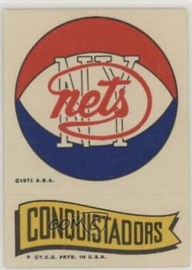 New York Nets Conquistadors Basketball Cards 1973 Topps Team Stickers