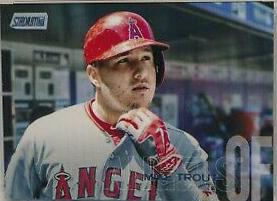 Mike Trout [Hand on Chin] #48 Baseball Cards 2018 Stadium Club