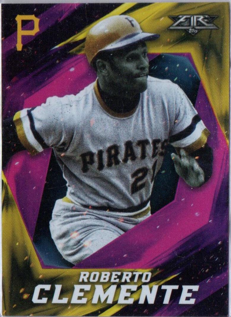 Roberto Clemente [Magenta] #72 Baseball Cards 2017 Topps Fire