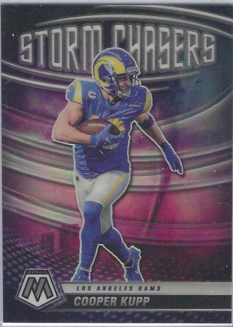 Cooper Kupp #SC-9 Football Cards 2022 Panini Mosaic Storm Chasers