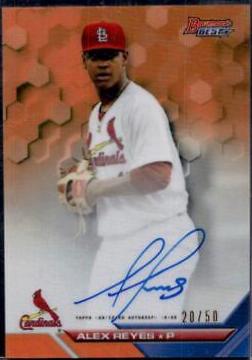 Alex Reyes [Orange Refractor] #B16-AR Baseball Cards 2016 Bowman's Best of 2016 Autograph