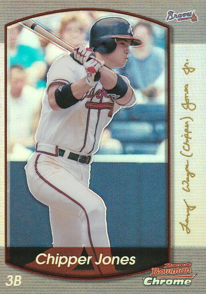 Chipper Jones [Refractor] #2 Baseball Cards 2000 Bowman Chrome