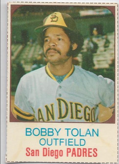 Bobby Tolan [Hand Cut] #1 Baseball Cards 1975 Hostess