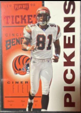 Carl Pickens [Red] #17 Football Cards 1998 Playoff Contenders Ticket