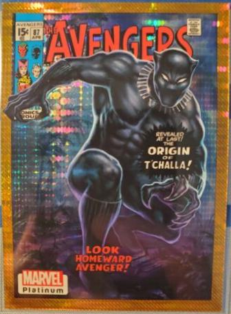 Black Panther [Amber Crystals] #VI10 Marvel 2023 Upper Deck Platinum Cover Variant