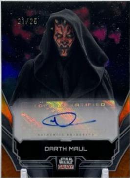 Ray Park as Darth Maul [Orange Refractor] #A-RP Star Wars 2024 Topps Chrome Galaxy Autograph