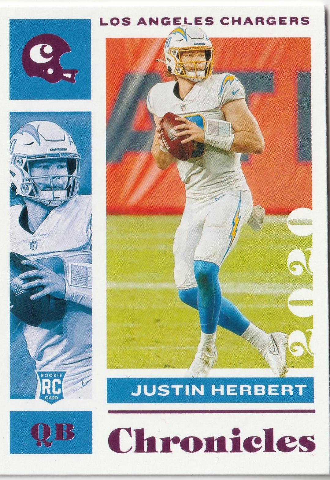 PSA 8 2020 PANINI ILLUSIONS sale JUSTIN HERBERT TROPHY COLLECTION PINK