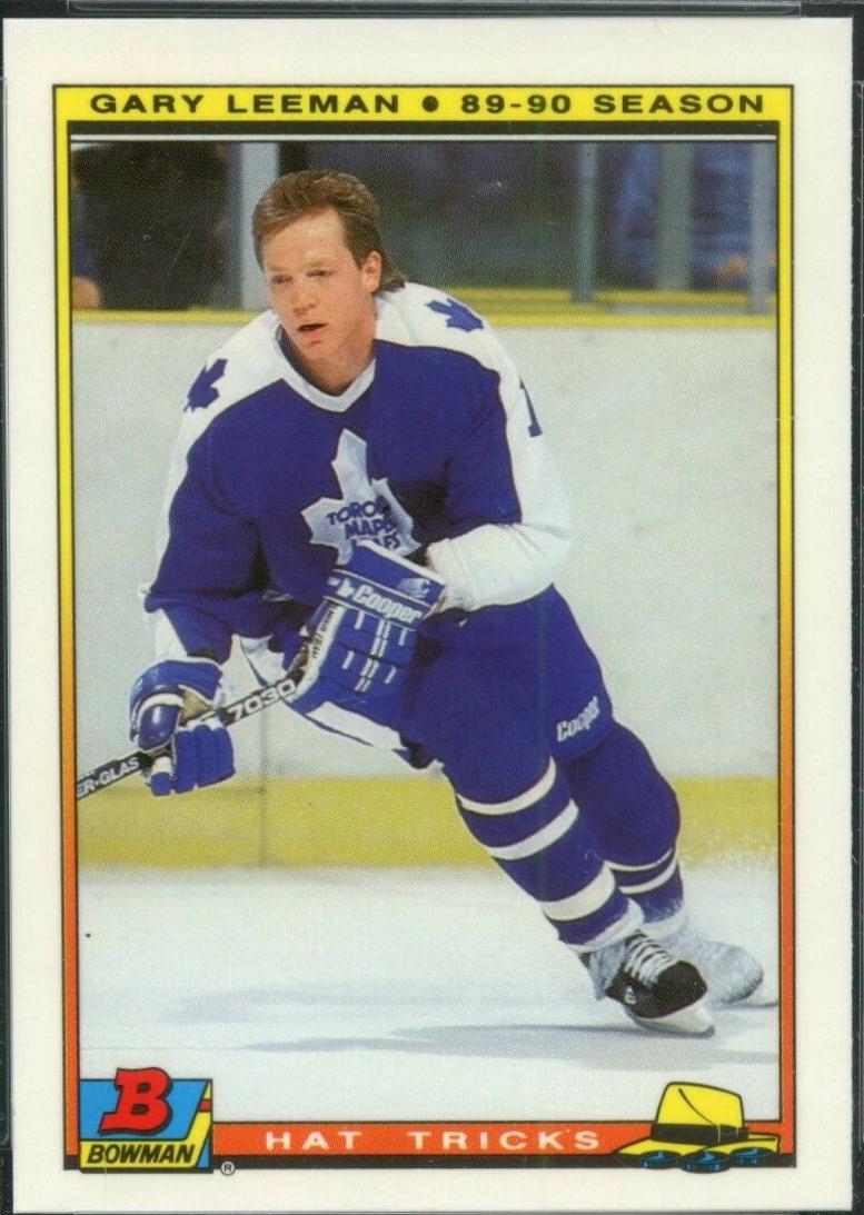 Gary Leeman #10 Hockey Cards 1990 Bowman Hat Tricks