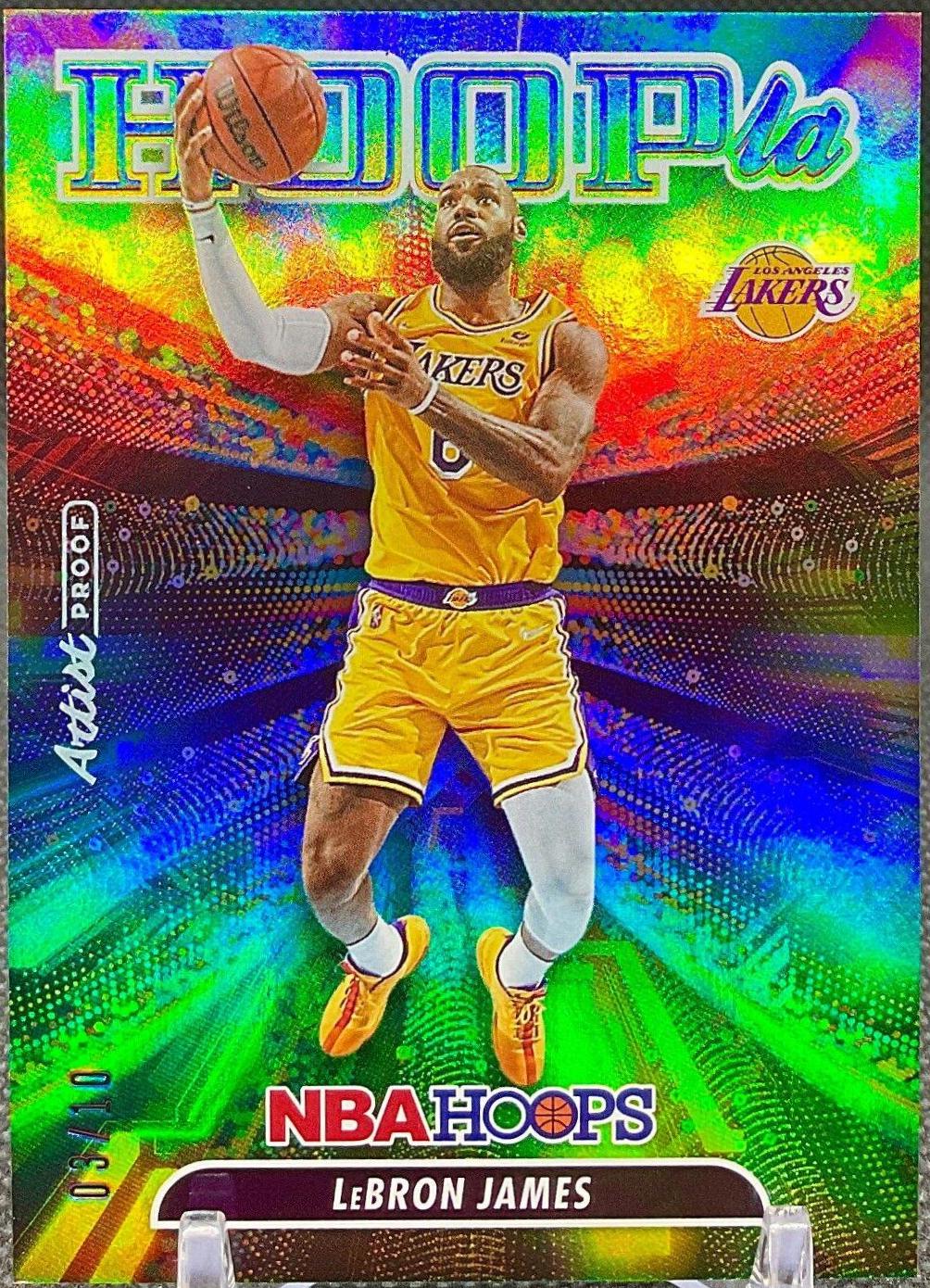 LeBron James [Artist Proof Gold] #3 Basketball Cards 2022 Panini Hoops Hoopla