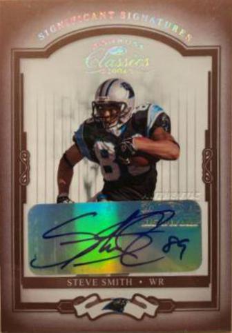 Steve Smith [Significant Signatures Platinum] #15 Football Cards 2004 Panini Donruss Classics