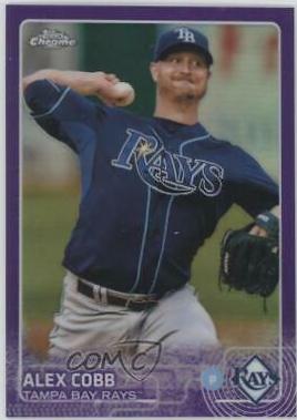 Alex Cobb [Purple Refractor] #33 Baseball Cards 2015 Topps Chrome