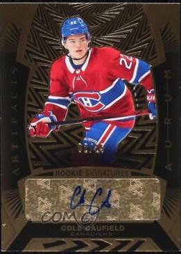 Cole Caufield #AS-CC Hockey Cards 2021 Upper Deck Artifacts Aurum Signatures