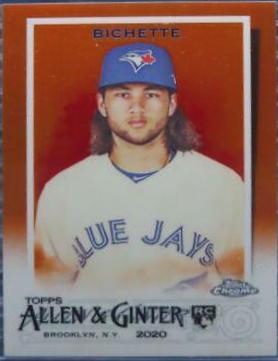 Bo Bichette [Orange] #112 Baseball Cards 2020 Topps Allen & Ginter Chrome