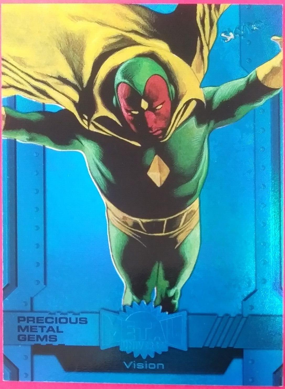 Vision [Blue Precious Metal Gems] #17 2024 SkyBox Metal Universe Avengers