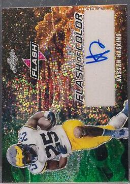 Hassan Haskins #FC-HH1 Football Cards 2022 Leaf Flash of Color Autographs