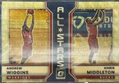 Andrew Wiggins, Khris Middleton [Gold] #7 Basketball Cards 2022 Panini Donruss Optic All Stars Prices