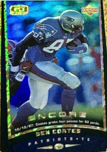 Ben Coates [Gold F, X] #97 Football Cards 1998 Upper Deck Encore