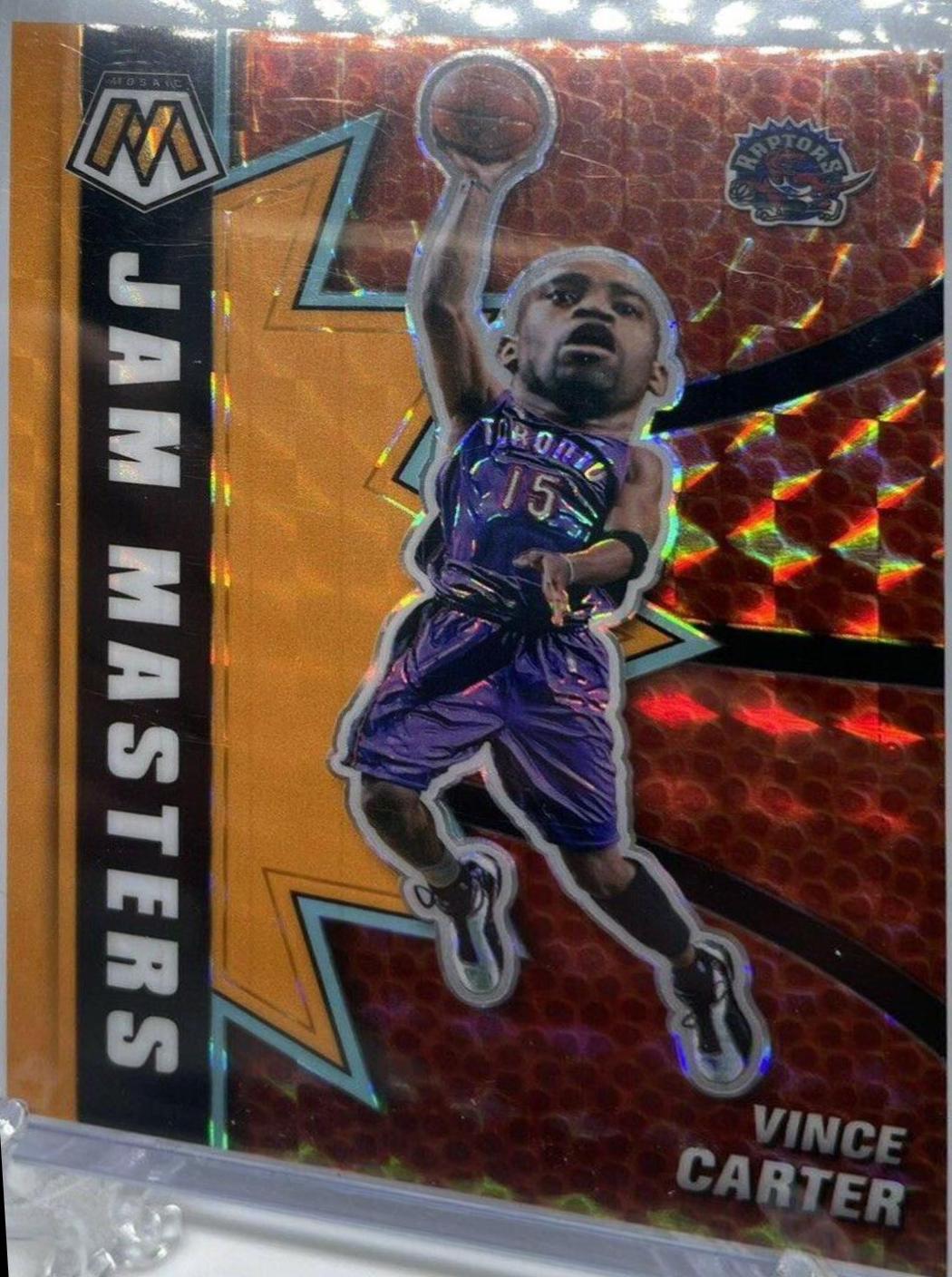 Vince Carter [Orange Fluorescent] #11 Basketball Cards 2020 Panini Mosaic Jam Masters