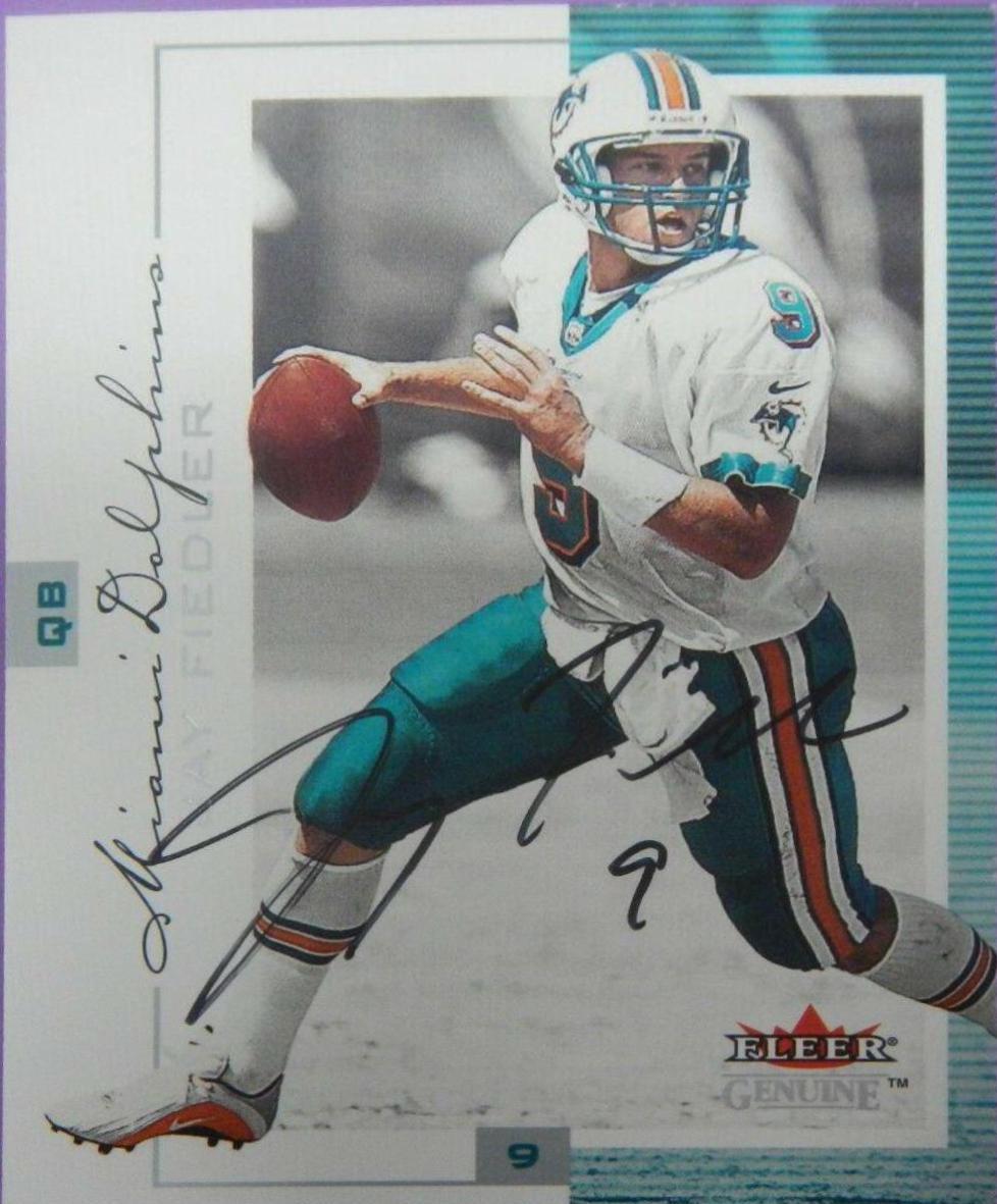 Jay Fiedler #7 Football Cards 2001 Fleer Genuine