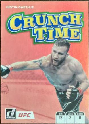 Justin Gaethje [Green] #2 Ufc Cards 2022 Panini Donruss UFC Crunch Time