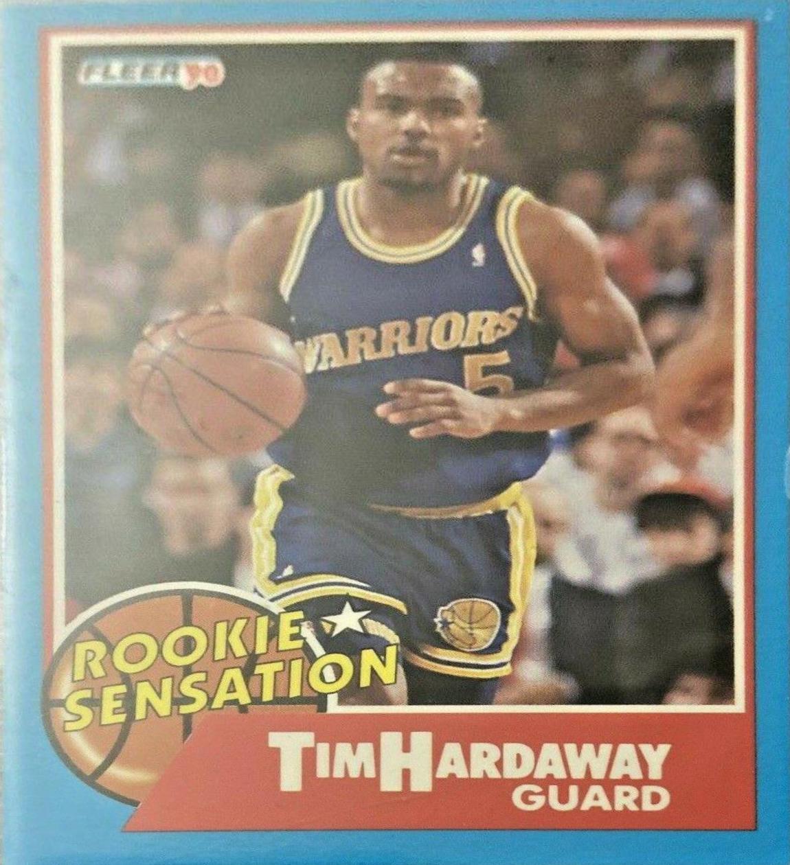 Tim Hardaway #8 Basketball Cards 1990 Fleer Rookie Sensations