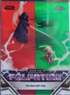 The Duel with Yoda [Dathomir Red Refractor] #RP-11 Star Wars 2024 Topps Chrome The Rise of Palpatine