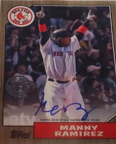 Manny Ramirez #87BA-MR Baseball Cards 2022 Topps Update 1987 Autographs