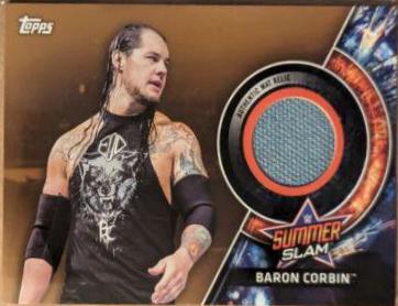 Baron Corbin #SMR-BC Wrestling Cards 2018 Topps WWE SummerSlam Mat Relics