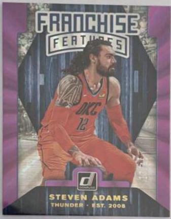 Steven Adams [Purple Laser] #22 Basketball Cards 2019 Panini Donruss Franchise Features