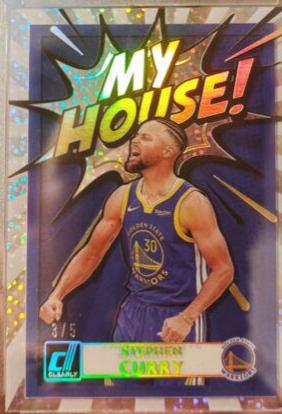 Stephen Curry [Holo Gold] #19 Basketball Cards 2020 Panini Clearly Donruss