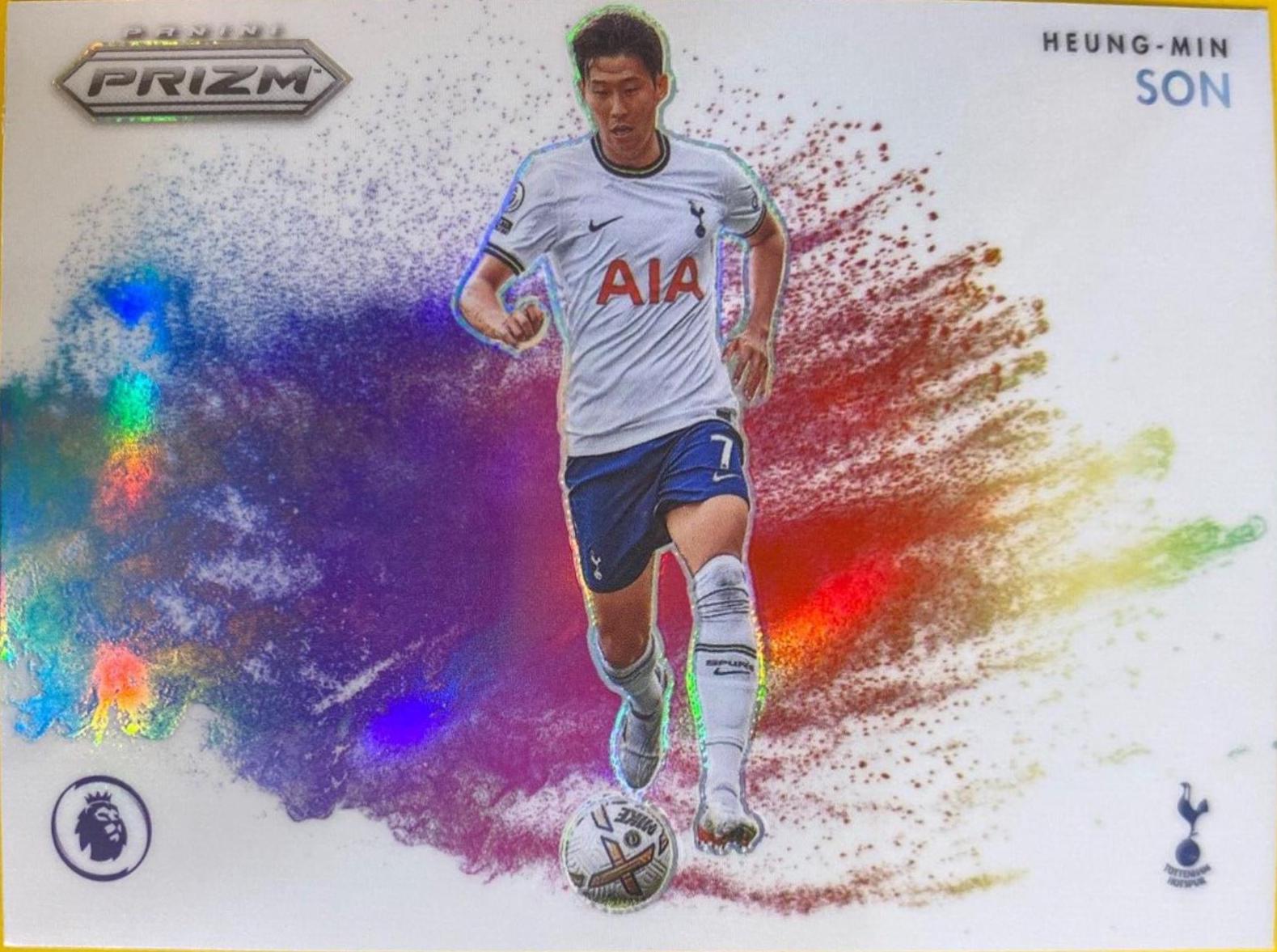 Heung Min Son #3 Soccer Cards 2022 Panini Prizm Premier League Color Blast