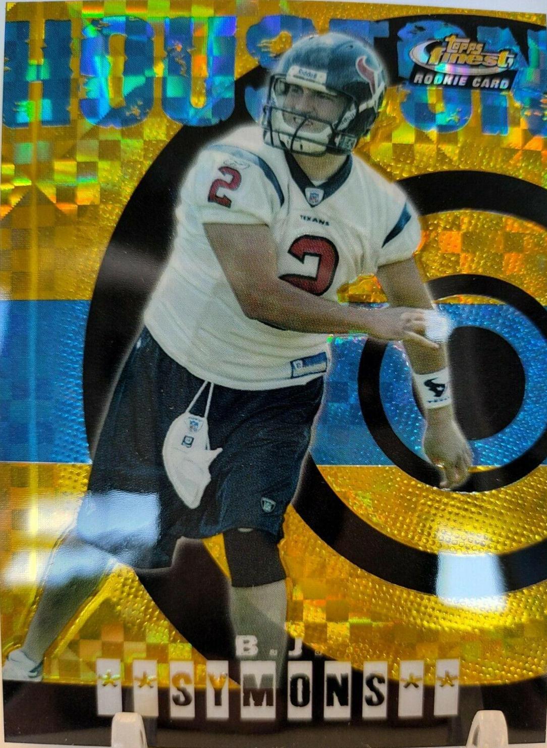 B.J. Symons [Gold Refractor] #77 Football Cards 2004 Topps Finest