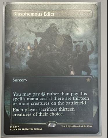 Blasphemous Edict [Foil] #317 Magic Foundations