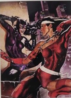 Catwoman vs. Elektra #4 1995 Fleer DC vs Marvel Holo F/X