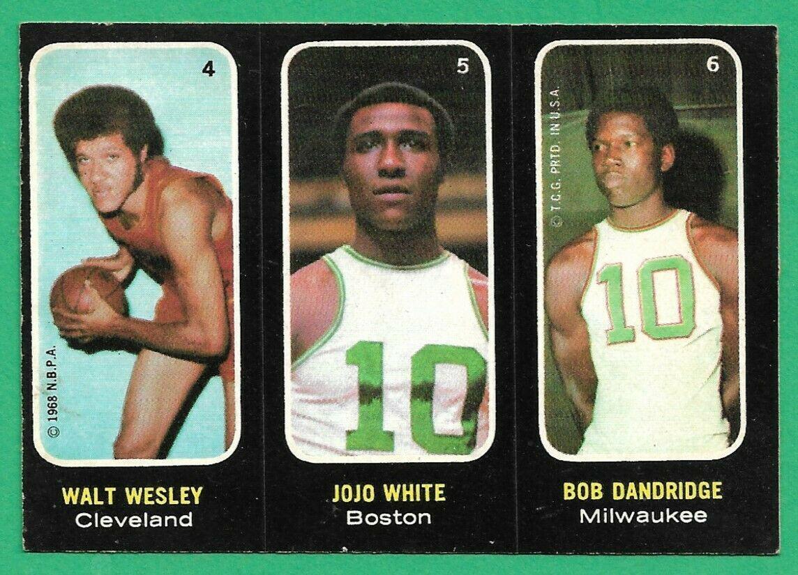 Wesley 4, White 5, Dandridge 6 Basketball Cards 1971 Topps Stickers