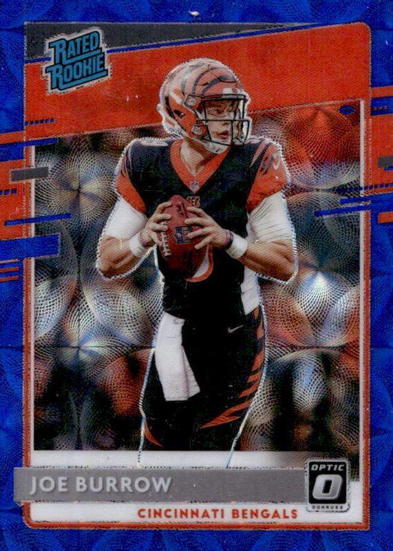 2020 2024 optic football Joe burrow blue scope rookie refractor