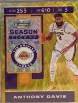 Anthony Davis [Gold Wave] #63 Basketball Cards 2019 Panini Contenders Optic