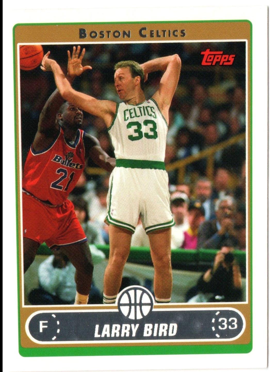 Larry Bird [Over the Shoulder Pass] #33 Basketball Cards 2006 Topps