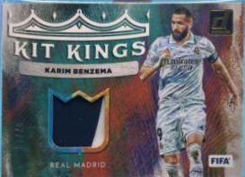 Karim Benzema [Gold] #KK-KB Soccer Cards 2022 Panini Donruss Kit Kings