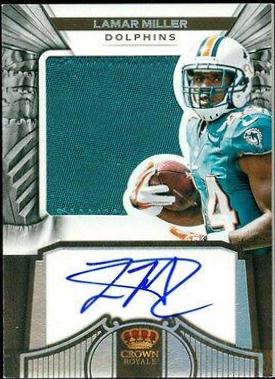 Lamar Miller [Jersey Autograph Silver] #269 Football Cards 2012 Panini Crown Royale