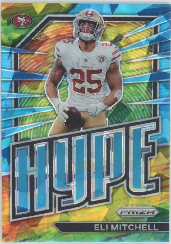 Eli Mitchell [Blue Ice] #H-10 Football Cards 2022 Panini Prizm Hype