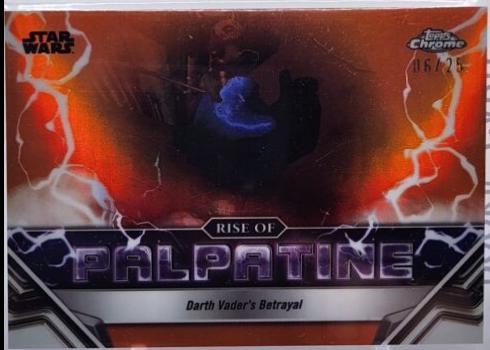 Darth Vader's Betrayal [Rebel Orange Refractor] #RP-17 Star Wars 2024 Topps Chrome The Rise of Palpatine