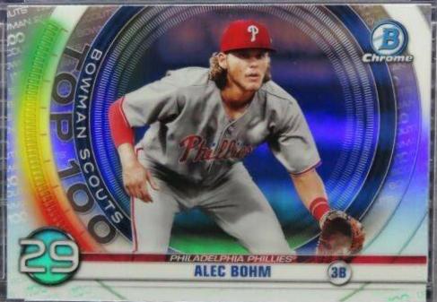 Alec Bohm #BTP29 Baseball Cards 2020 Bowman Chrome Scouts' Top 100