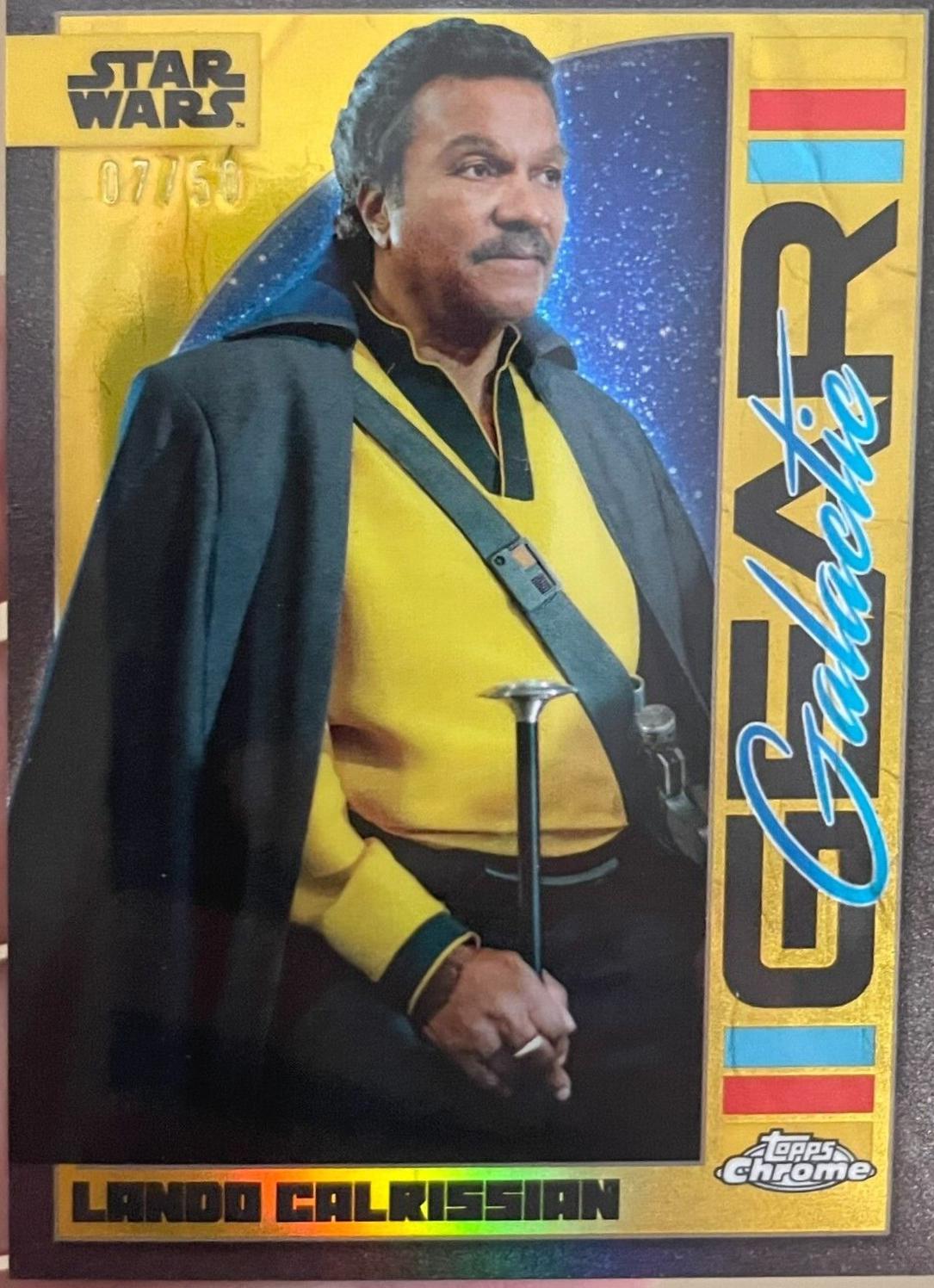 Lando Calrissian [Gold Refractor] #GG-15 Star Wars 2024 Topps Chrome Galactic Gear