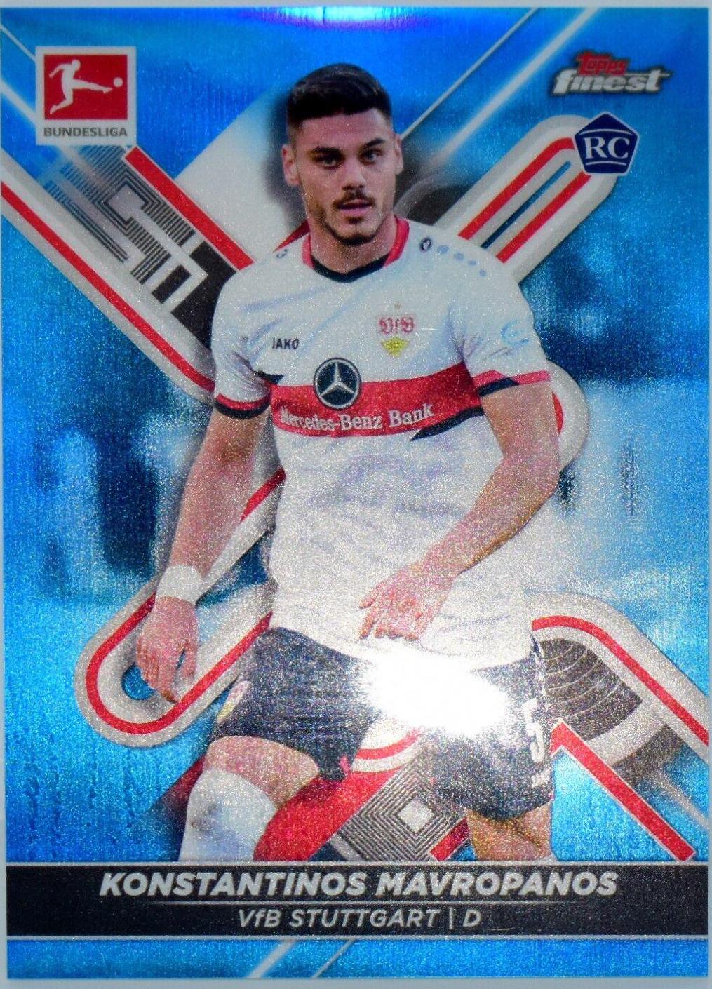 Konstantinos Mavropanos [Refractor] #141 Soccer Cards 2021 Topps Finest Bundesliga