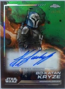 Katee Sackhoff as Bo-Katan Kryze [Kashyyyk Green Refractor] #AU-KSA Star Wars 2024 Topps Chrome Autograph